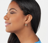 Vince Camuto Circle Huggie Gold Tone 1/2"Hoop Earrings